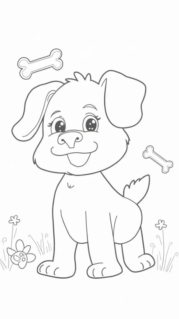 coloriages de petits chiens